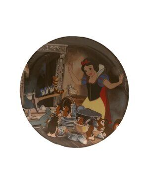 VTG Disney Snow White Collector Plate Cottagecore Fairycore 90s Time To Tidy Up